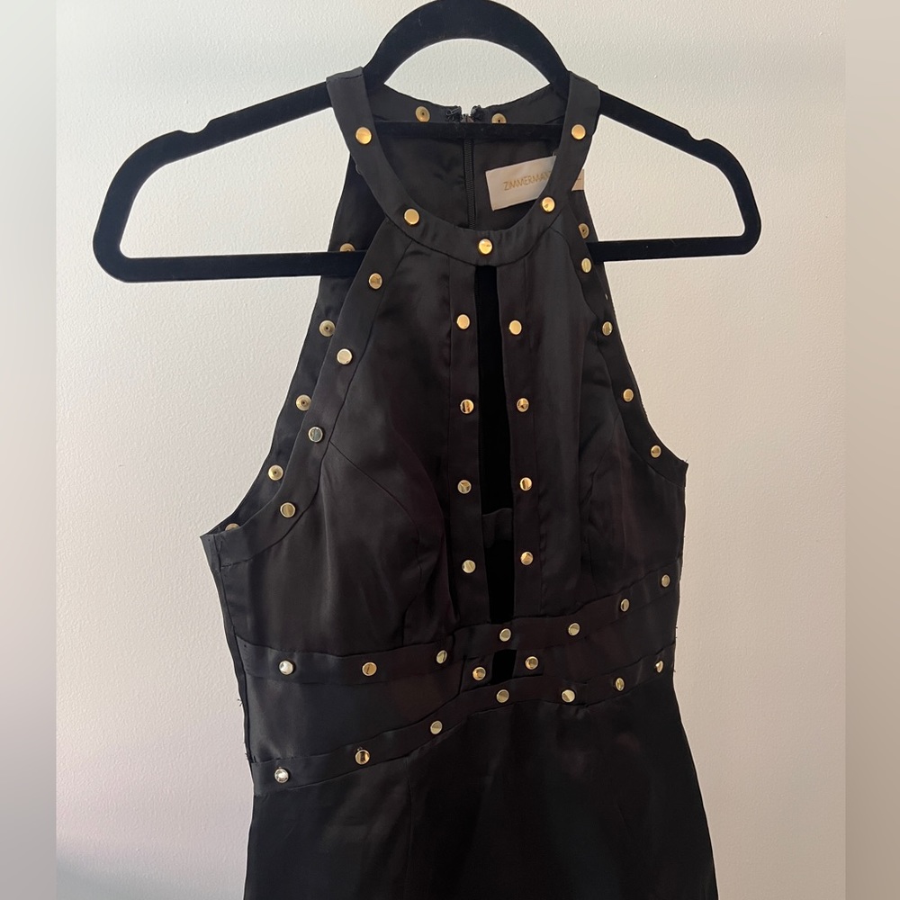 Zimmermann Stud Halter Midi Dress